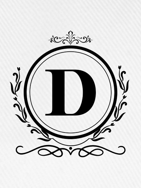 Buchstabe D Dekoration