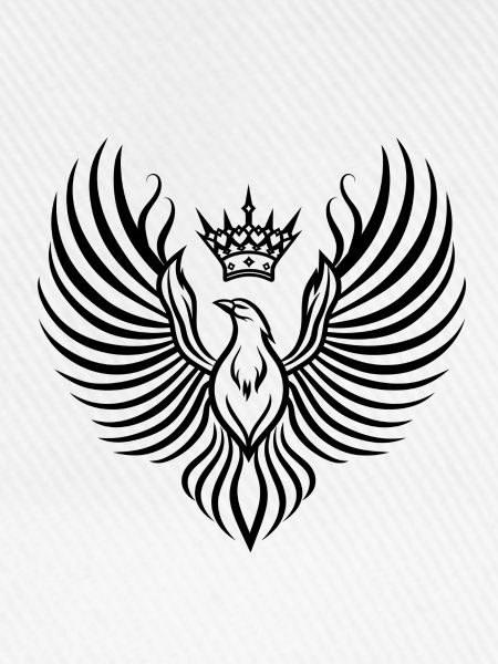Phoenix mit schwebender Krone