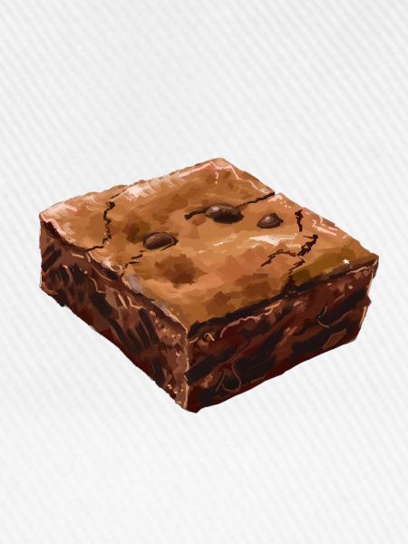 Rustikaler Brownie Illustration