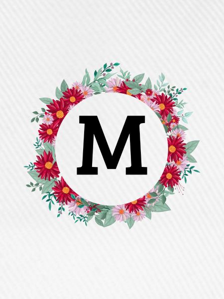 Buchstabe M Blumenkrone