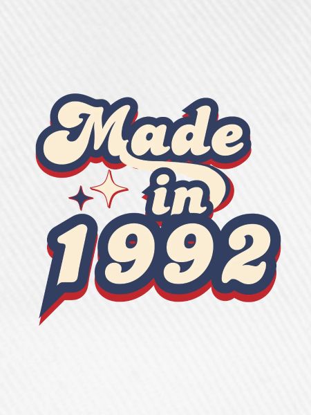 Hergestellt im Jahr 1992 Retro