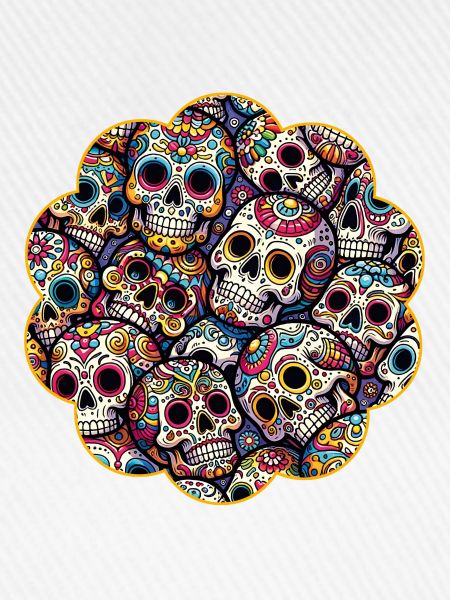 Buntes dekoratives Skullmuster