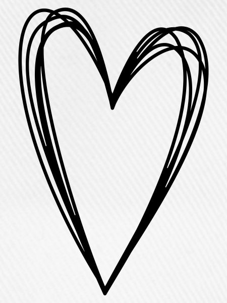 Herz Scribble Doodle gekritzel Symbol Liebe