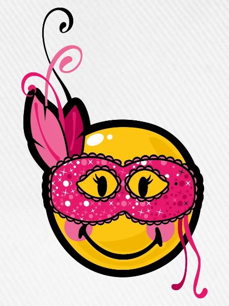 Smiley Burlesque Mask