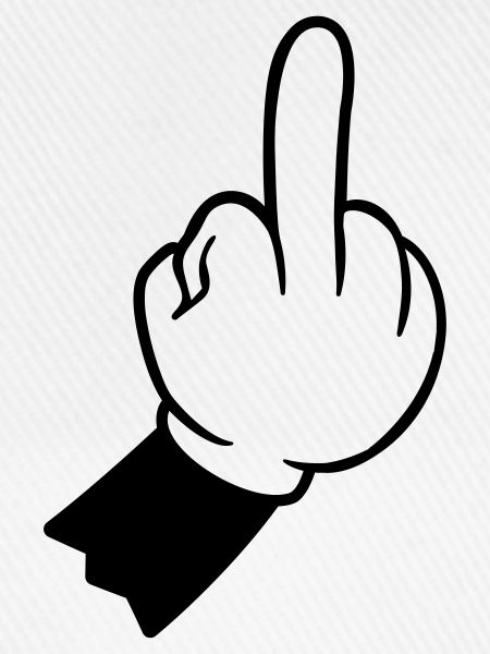 Handzeichen mittelfinger hand