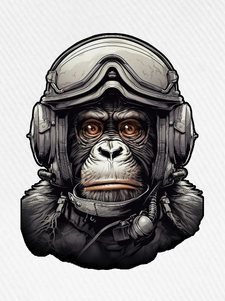Pilot Monkey Digitale Kunst