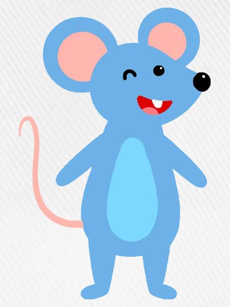 Zwinkernde blaue Maus