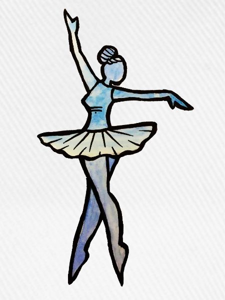Azure Balletttänzer Silhouette
