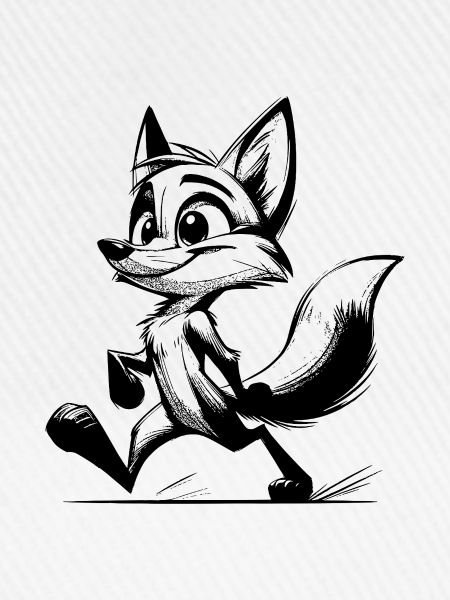 Fuchs Zeichnung Schlitzohr Fuchs
