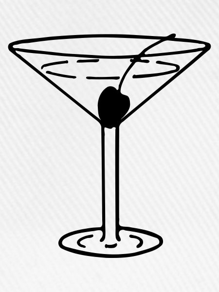 Martini mit Olive