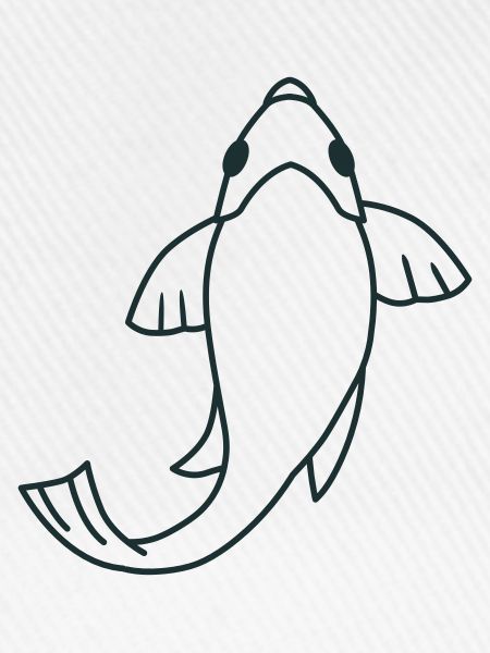 Einzelne Koi-Schwimmfische