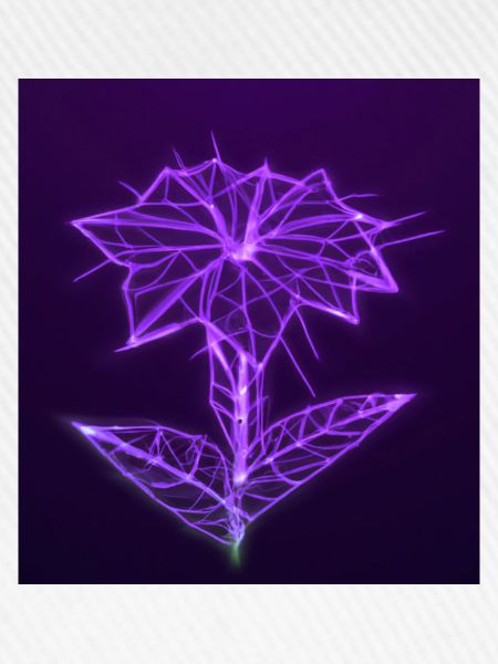 Polygonale Neon Rose