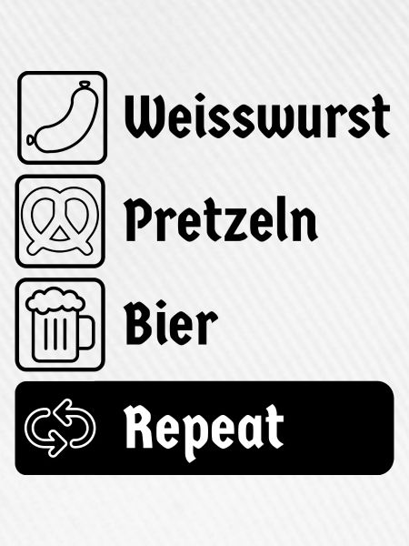 Weisswurst Pretzeln Bier Repeat