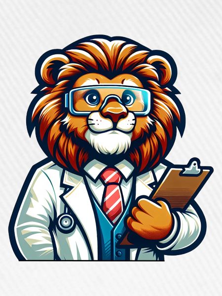 Cute Lion Scientist