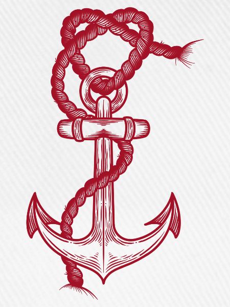 Anker der Liebe rot