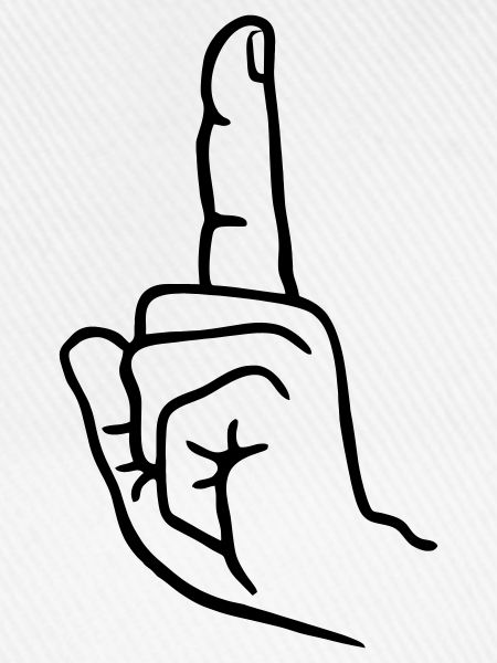 Handgeste, Fingerheben