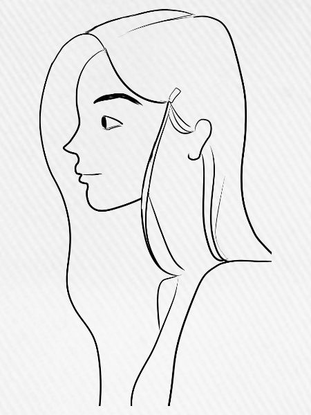 Frau im Profil