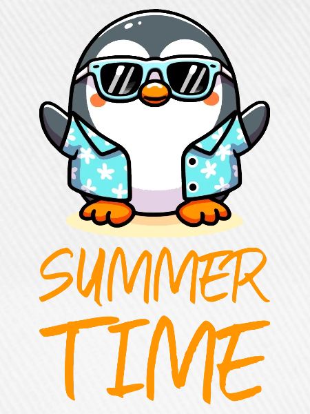 Pinguin Sommerzeit