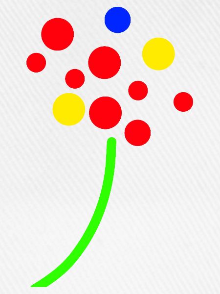 Konfetti Neon Blumenstrauß