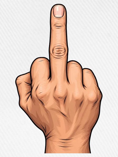 Mittelfinger Grafik – Provokantes Zeichen
