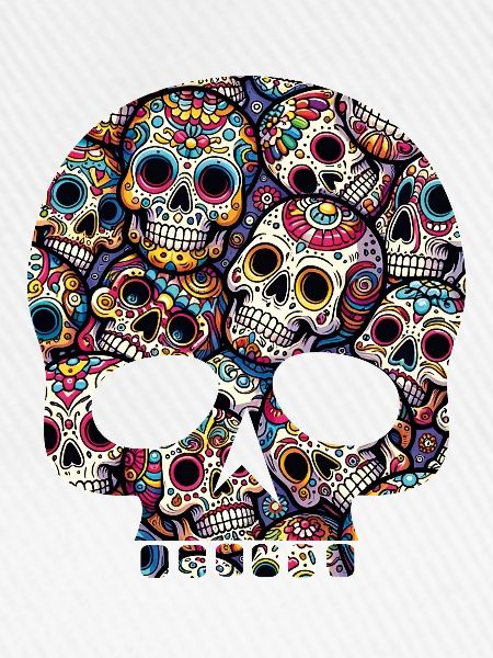 Buntes dekoratives Skullmuster