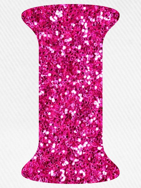 Buchstabe i rosa Glitzer