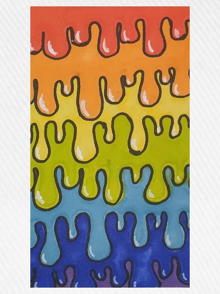Buntes Regenbogen Schleim Muster - Slime Art