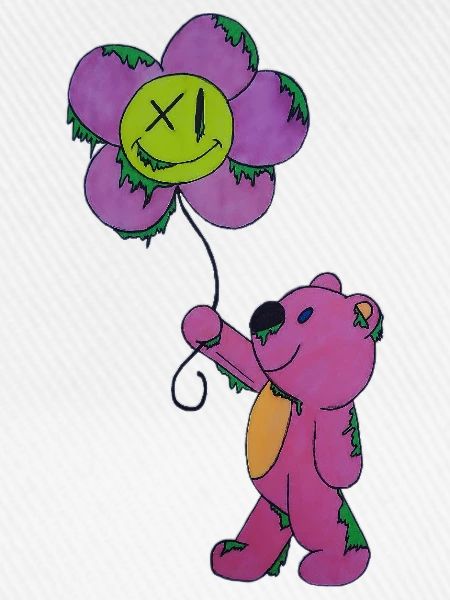 Pink Blütenfreund Panda