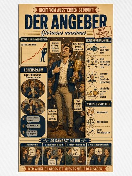 Der Angeber – Eigenwerbung in Perfektion