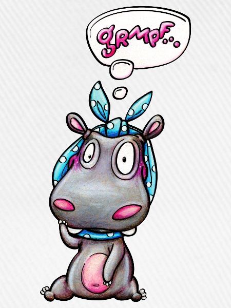 hippo with quote