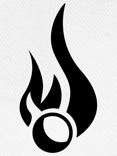 Flammender Ball
