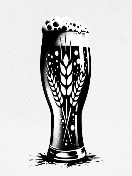 Weizenbierglas | Sprudelndes Bier