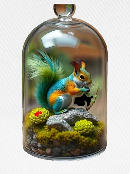 Eichhörnchen im Glas