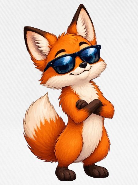 Fuchs mit Sonnenbrille Charme