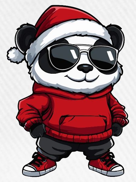 Panda Weihnachten X-Mas