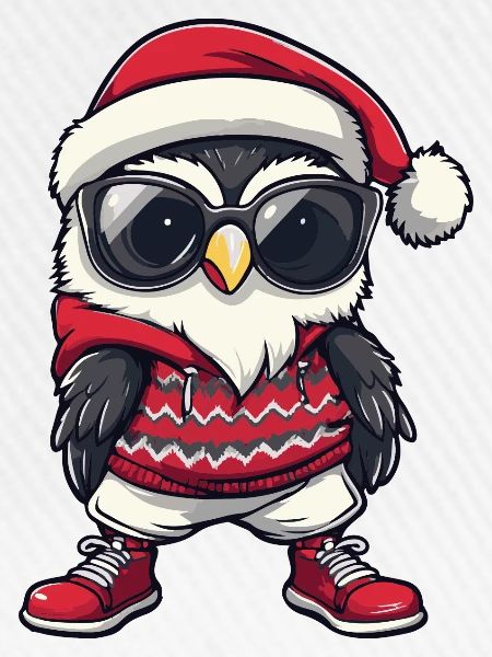 Eule Weihnachten X-Mas