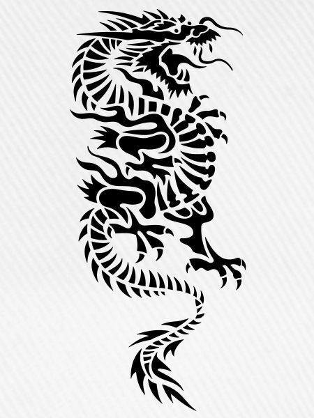 chinese dragon tribal