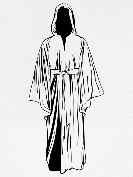 Mönch Illustration Linear