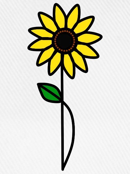 Minimalistische Sonneblume