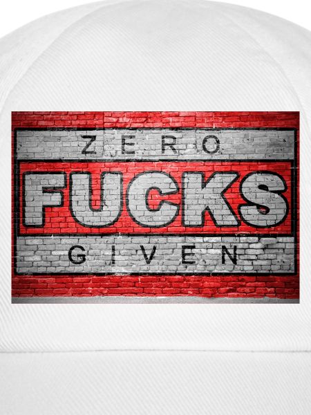Zero Fucks Given Ziegelsteinmauer Graffiti