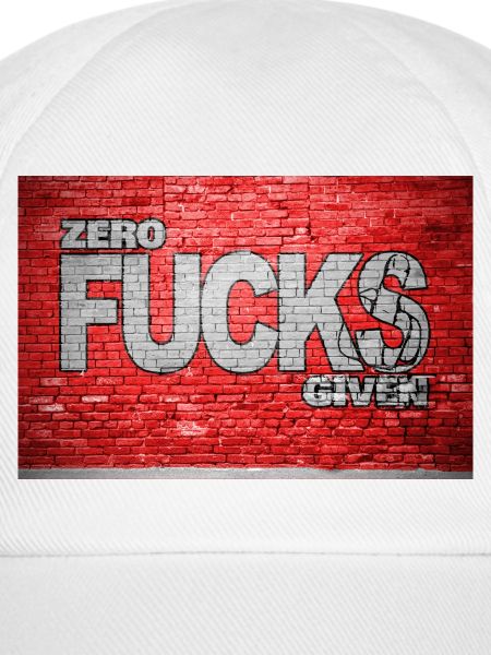 Zero Fucks Given Ziegelsteinmauer Graffiti
