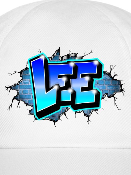 Graffiti LEE Blue Brick Risse