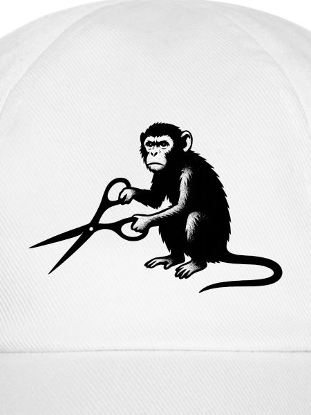 Affe mit Schere Silhouette