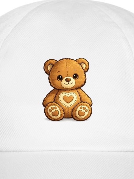 Kuschelteddy mit Herzmotiv