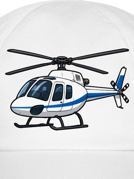 Helikopter Blau Weiß Illustration