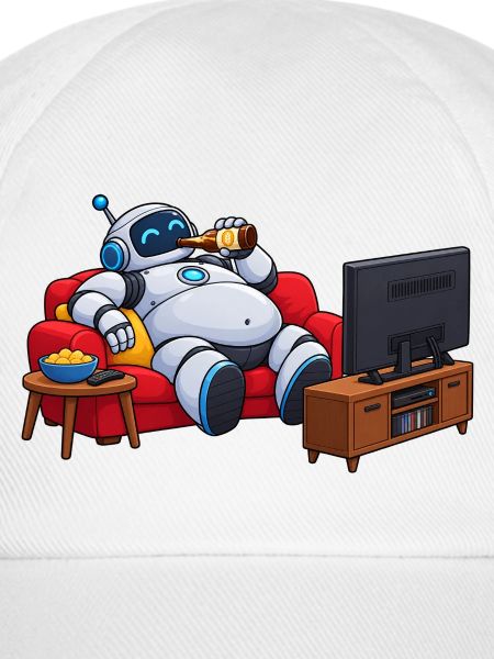 Roboter-Entspannung vor dem Fernseher
