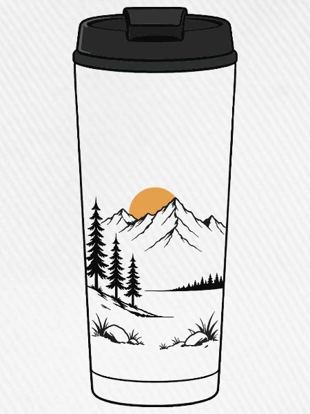Kaffeebecher Sonnenaufgang