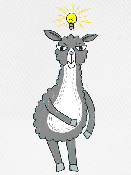 Lama hat eine Idee