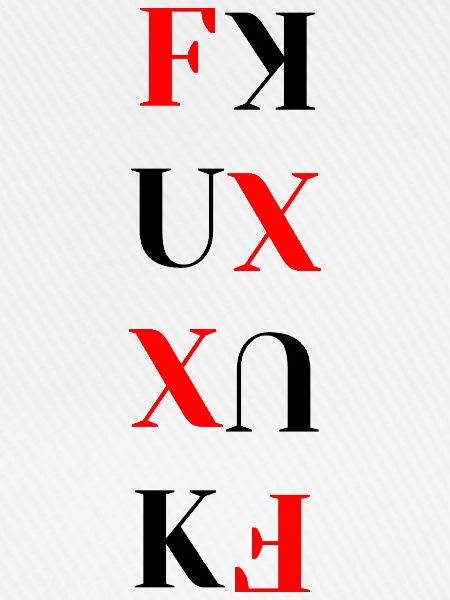 Rot-Schwarz-Typografieblock