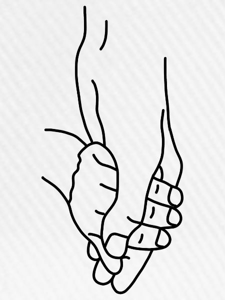Kind Eltern Hand